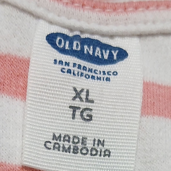 Old Navy Striped Midi Dress - Pink and White - Picture 2 of 7